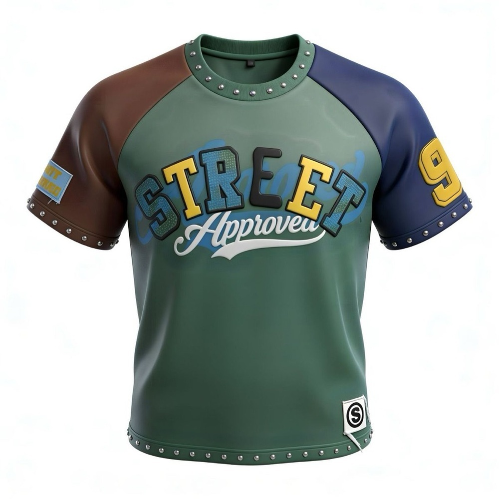 Street Approved embroidery diamond Tee - Green